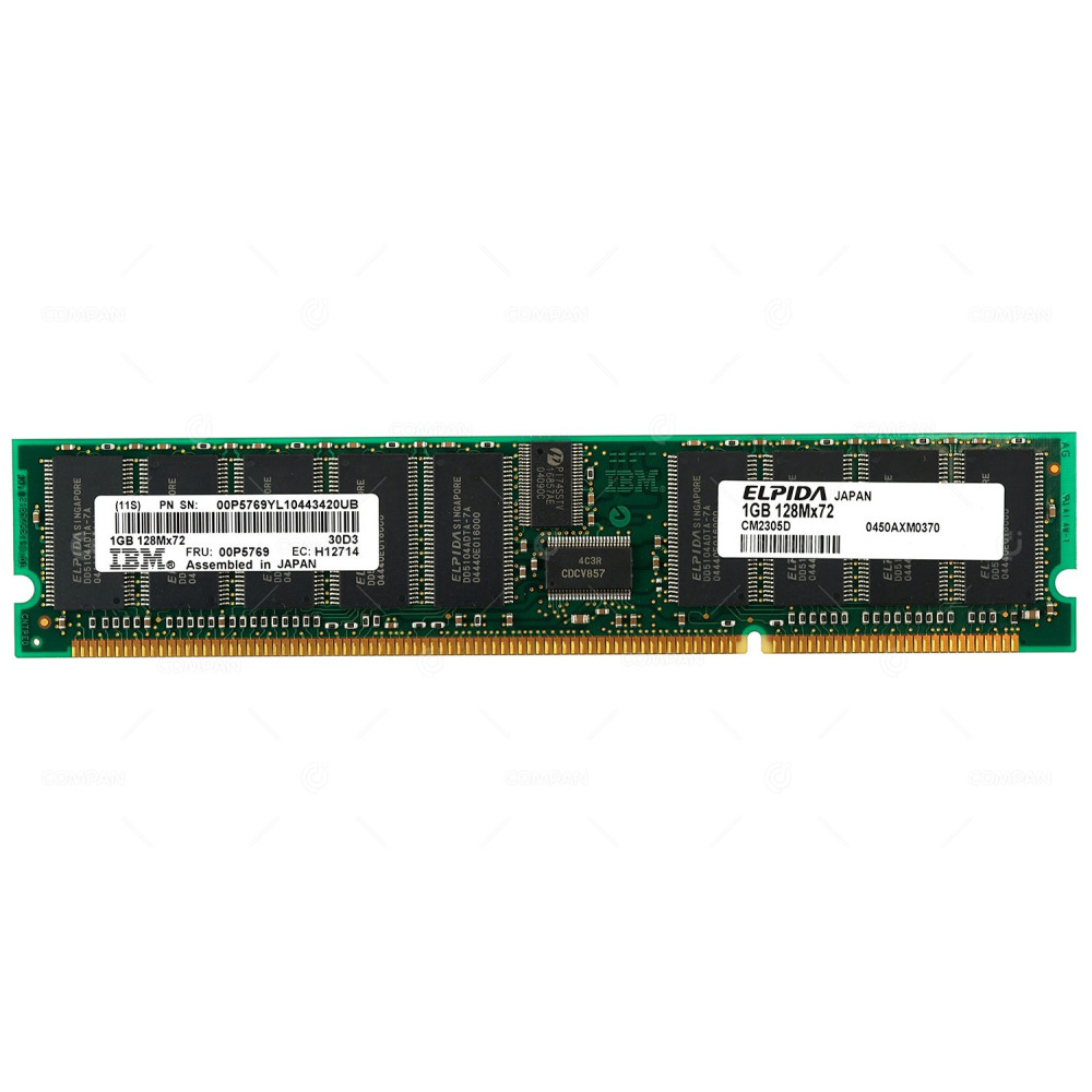 00P5769 IBM 1GB 128MX72 PC-2100 208-PIN DIMM FOR PSERIES POWER5 30D3